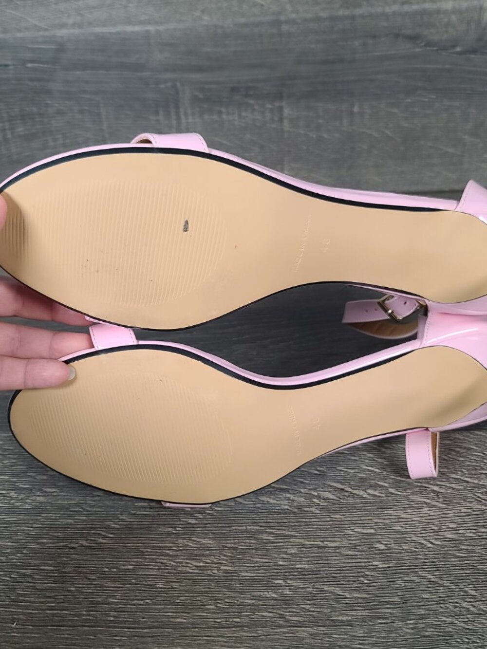 Maiernisi Jessi Pale Pink Ankle Strap Kitten High Heels Size 16 - Picture 10 of 12